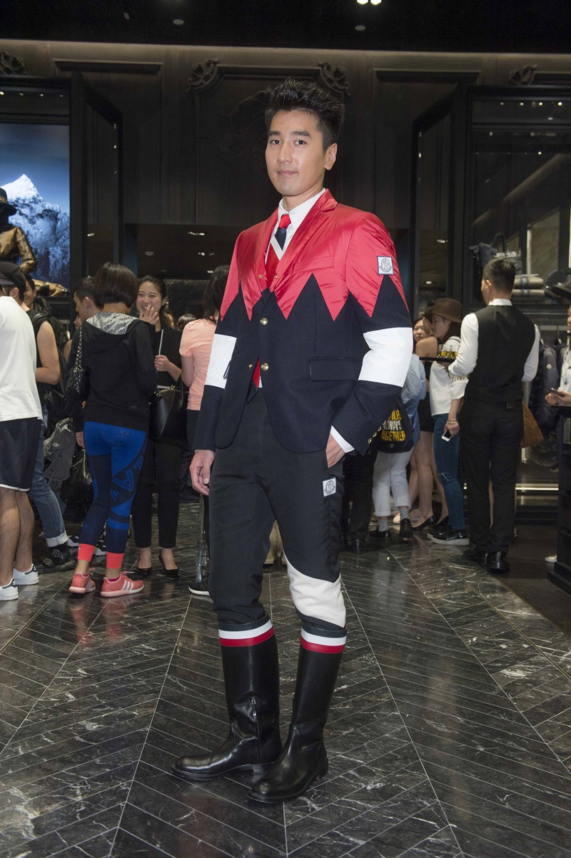 趙又廷身著MONCLER GAMME BLEU秋冬男裝系列出席台北 101 專賣店開幕酒會