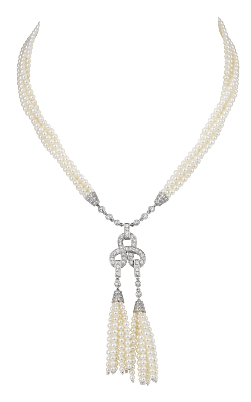 Cartier AGRAFE珍珠項鍊／NTD1,550,000。