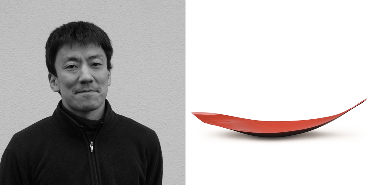 井川 健，日本
井川 健(Igawa Takeshi)，出生於1980年，擁有京都藝術大學的漆藝博士學位。現於九州任講師。
《Line and Surface: VI》，日本生漆、亞麻布、發泡膠，170 x 49 x 32 cm，2013年，
此優雅之作於發泡膠雕塑，用上傳統的日本生漆(Urushi)，來表現當中優質工藝的本質，
同時解構形態、質感及功能三者之間的關係。