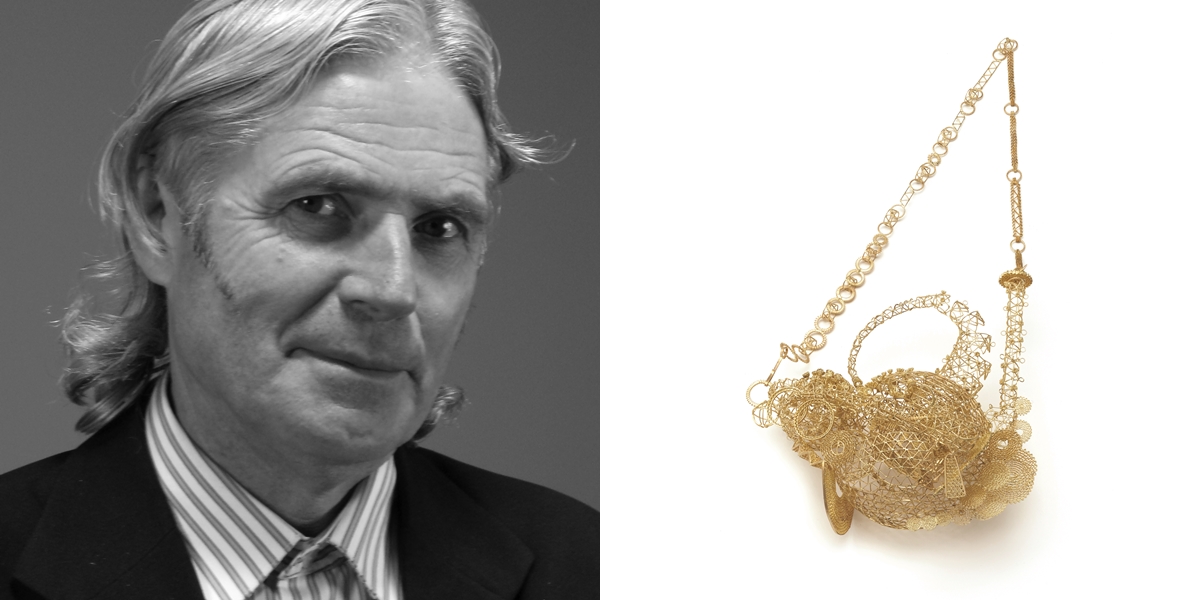 Robert Baines，澳洲
Robert Baines於1949年在墨爾本出生，並於當地教授金工銀藝超過35年。其作品更成為世界多個主要博物館的收藏品。
《Steampunk from the Cosmos》，18K金，12 x 39 x 10 cm，2016年，以黃金製成的珍貴之作，工匠以別具歷史的金絲技術，與傳統的珠寶製作技術結合，同時注入現代而個人的美學語言。